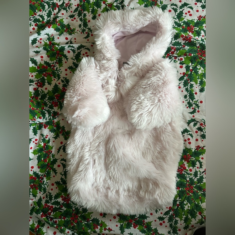 COPY - London and Cole Pom-Pom Bunting Suit Light Pink. One Piece Faux Fur! Bab…
